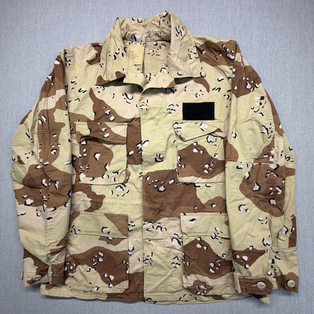 Vintage US Military Desert Camo BDU Jacket Chocolate Chip Color 1983